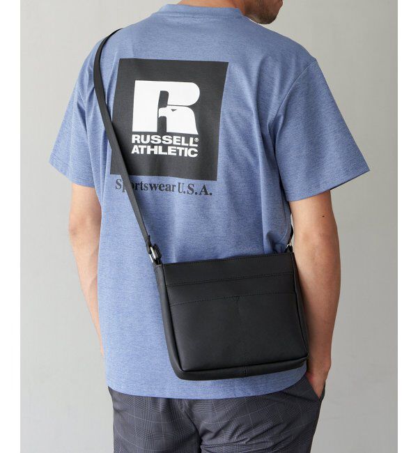 ikka「レザータッチサフィアーノショルダー」|その他|ブラック