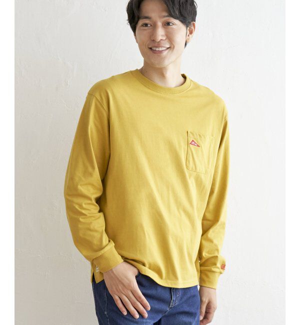 ikka「URBAN NATURE LIF ロゴワッペンポケロンT」|Tシャツ・カットソー|マスタード