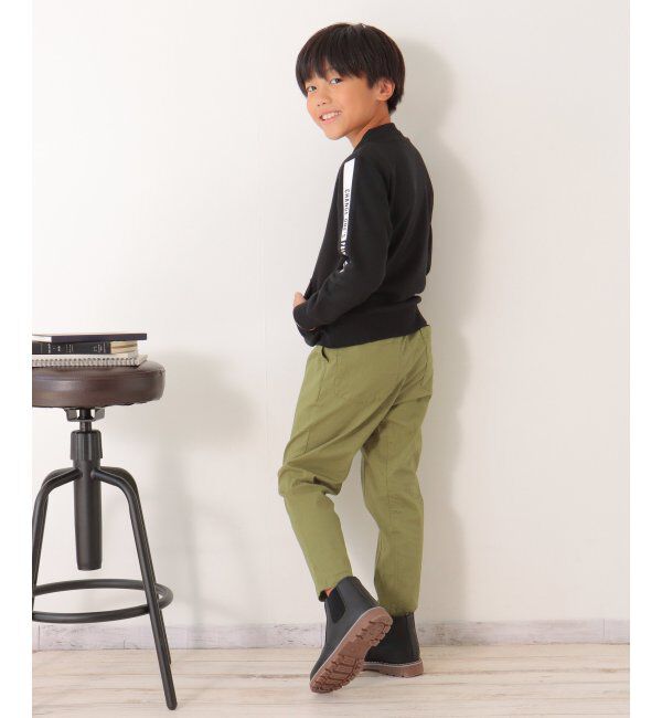 ikka kids「チビハイネック袖ロゴトレーナー（120~160cm）」|Tシャツ・カットソー|