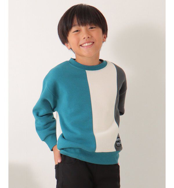 ikka kids「裏起毛縦切り替えトレーナー（120~160cm）」|Tシャツ・カットソー|