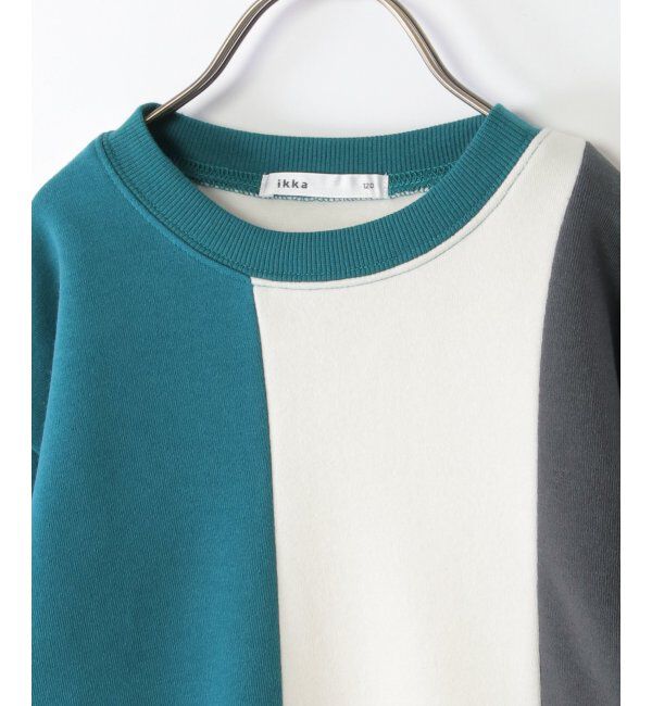 ikka kids「裏起毛縦切り替えトレーナー（120~160cm）」|Tシャツ・カットソー|