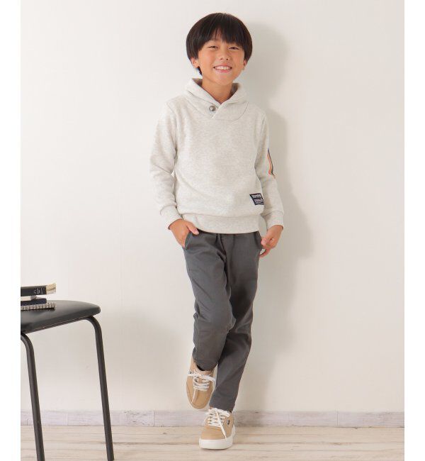 ikka kids「裏起毛袖ラインショールトレーナー（120~160cm）」|Tシャツ・カットソー|