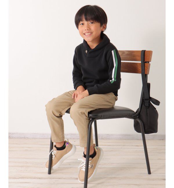 ikka kids「裏起毛袖ラインショールトレーナー（120~160cm）」|Tシャツ・カットソー|