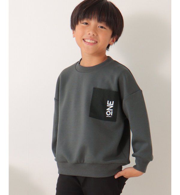 ikka kids「ダンボールプリントポケ付きトレーナー（120~160cm）」|Tシャツ・カットソー|