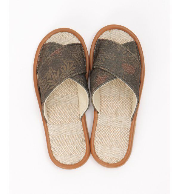 TOKYO DESIGN CHANNEL「絵画プリントモリスフルーツクロススリッパ」|ルームシューズ|