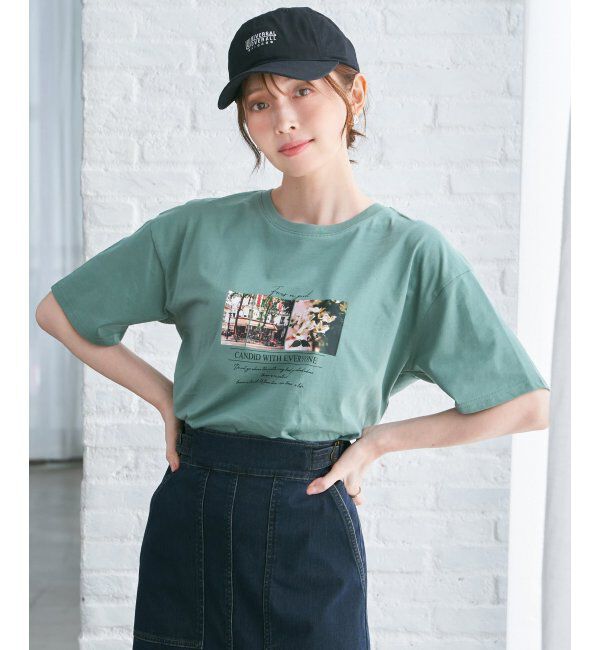 ikka「ロゴフォトプリントＴ」|Tシャツ・カットソー|