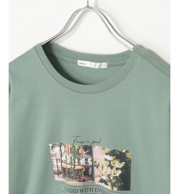 ikka「ロゴフォトプリントＴ」|Tシャツ・カットソー|