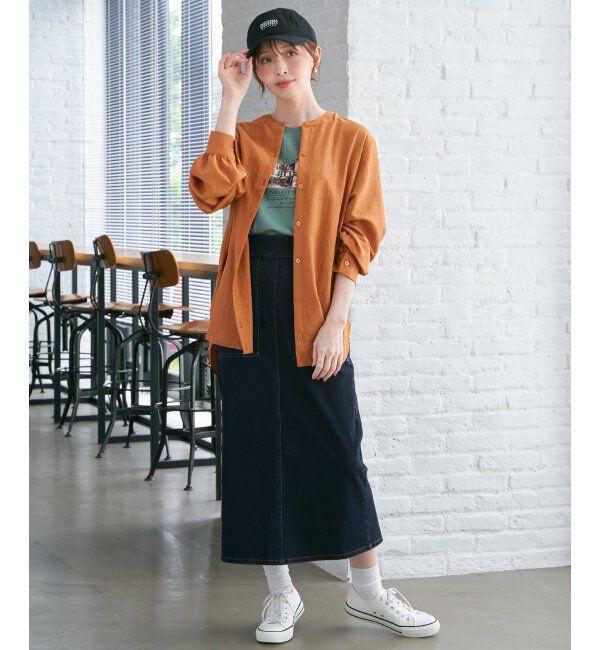 ikka「GOKU楽Iラインタイトスカート」|スカート|