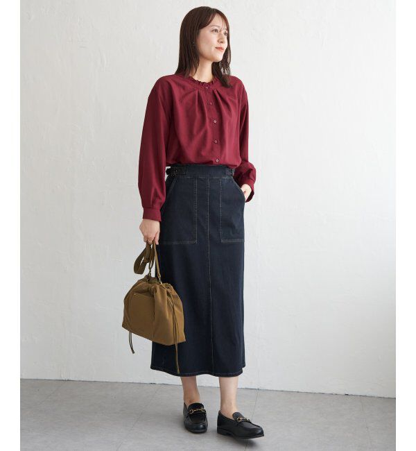 ikka「GOKU楽Iラインタイトスカート」|スカート|