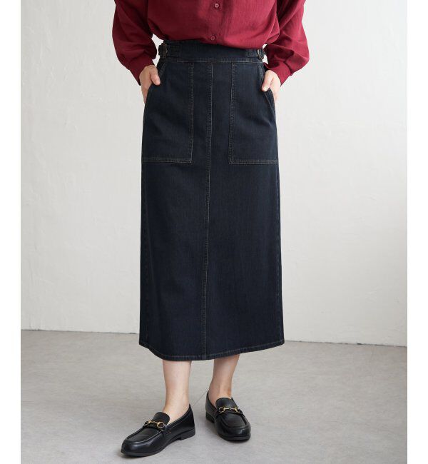 ikka「GOKU楽Iラインタイトスカート」|スカート|