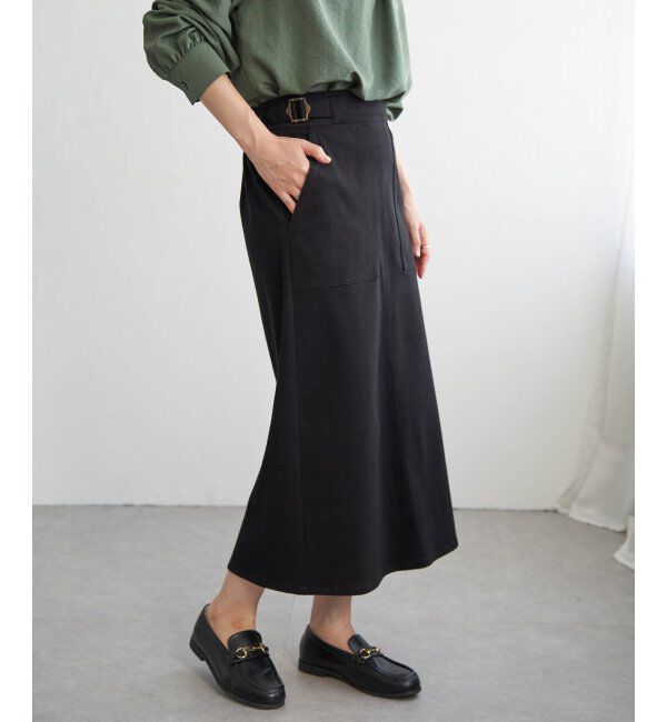 ikka「GOKU楽Iラインタイトスカート」|スカート|