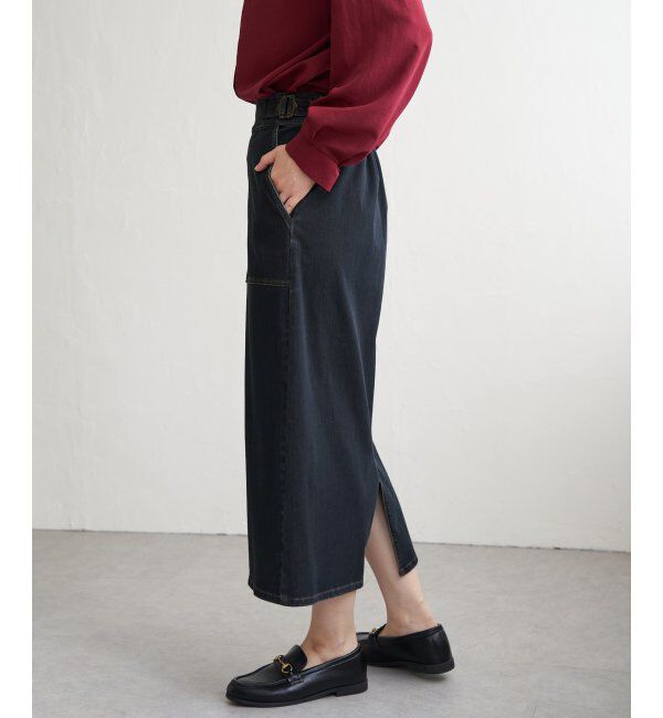 ikka「GOKU楽Iラインタイトスカート」|スカート|