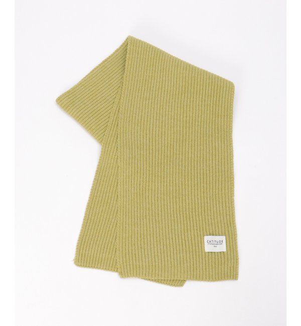 ikka「リブニットマフラー」|マフラー|ライムグリーン