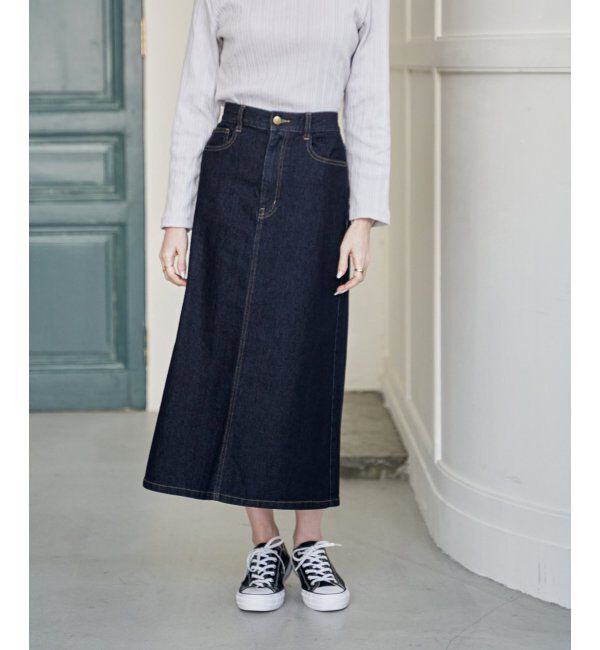 ikka「デニムロングスカート」|スカート|
