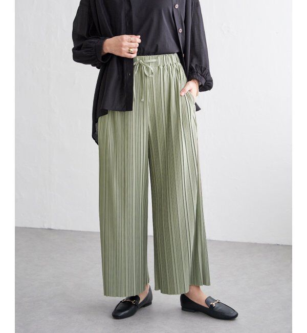 ikka「カットプリーツワイドパンツ【親子コーデ】」|その他|