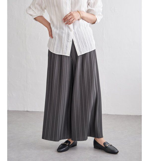 ikka「カットプリーツワイドパンツ【親子コーデ】」|その他|