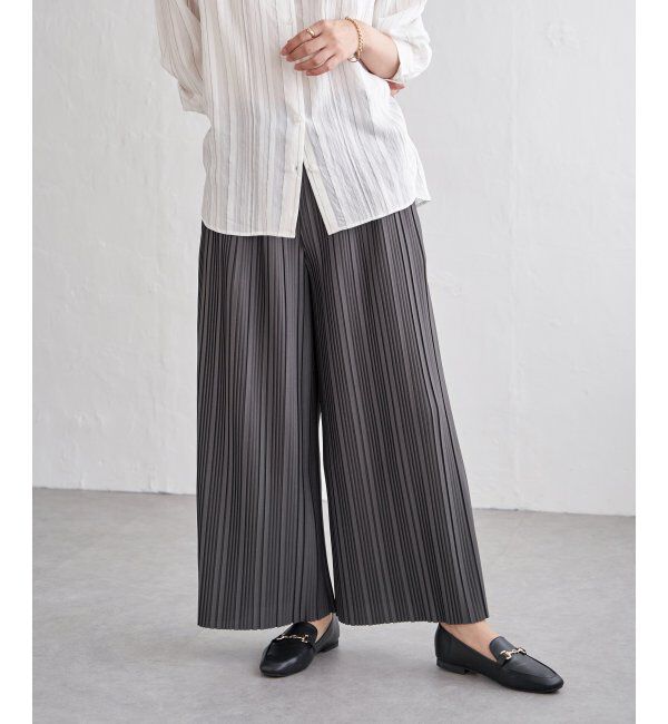 ikka「カットプリーツワイドパンツ【親子コーデ】」|その他|