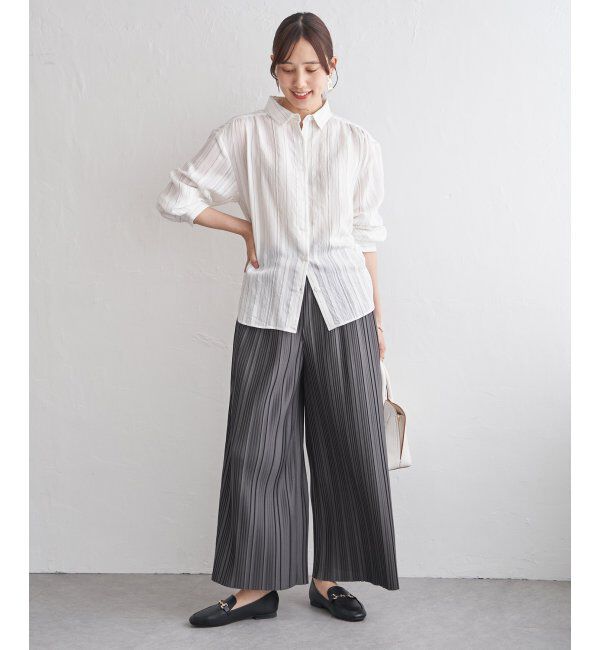 ikka「カットプリーツワイドパンツ【親子コーデ】」|その他|