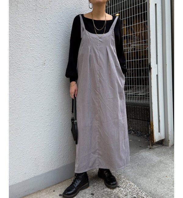 Lbc with Life「ピーチツイル2WAYジャンスカ」|ワンピース|グレージュ
