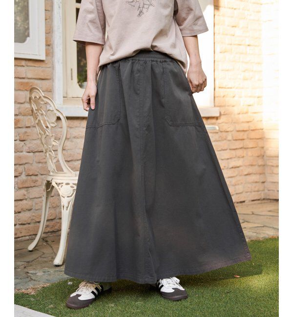 Lbc with Life「デニムコットンワークフレアスカート」|スカート|