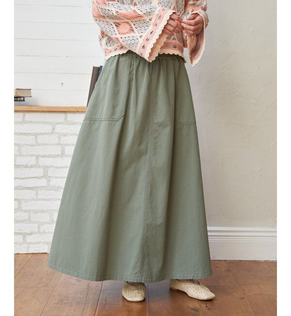 Lbc with Life「デニムコットンワークフレアスカート」|スカート|