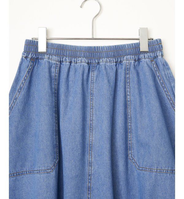 Lbc with Life「デニムコットンワークフレアスカート」|スカート|