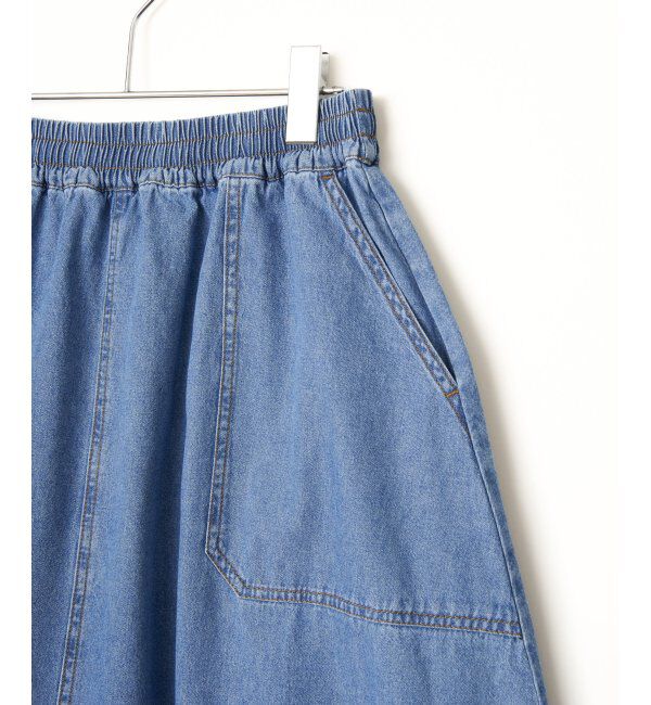 Lbc with Life「デニムコットンワークフレアスカート」|スカート|