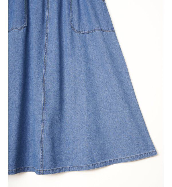 Lbc with Life「デニムコットンワークフレアスカート」|スカート|