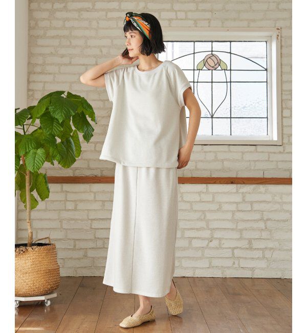 Lbc with Life「ラメ裏毛Iラインスカート」|スカート|