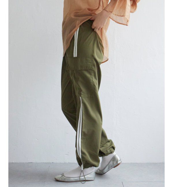 VENCE share style「ポプリンライン入りカーゴパンツ」|デニム|