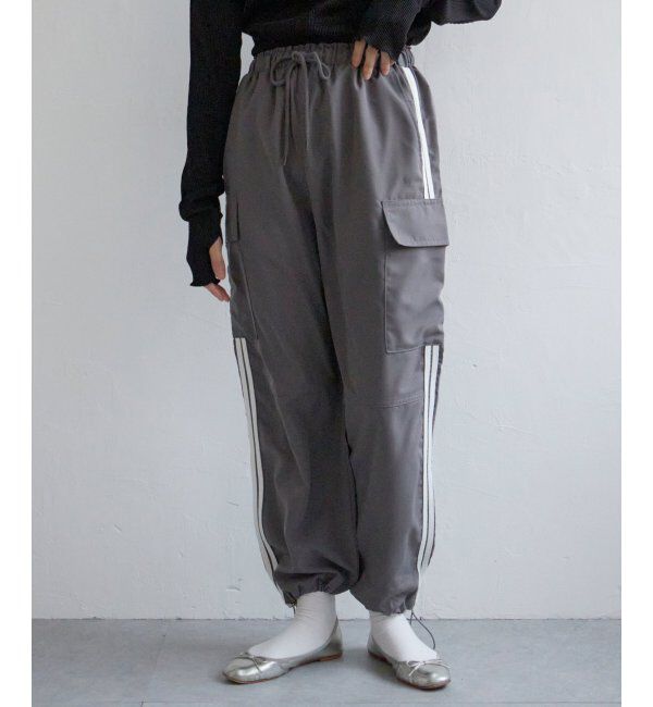 VENCE share style「ポプリンライン入りカーゴパンツ」|デニム|