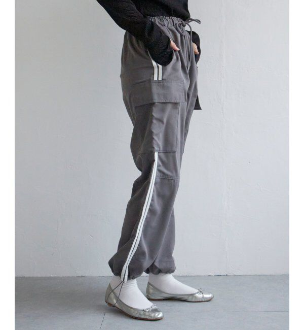 VENCE share style「ポプリンライン入りカーゴパンツ」|デニム|