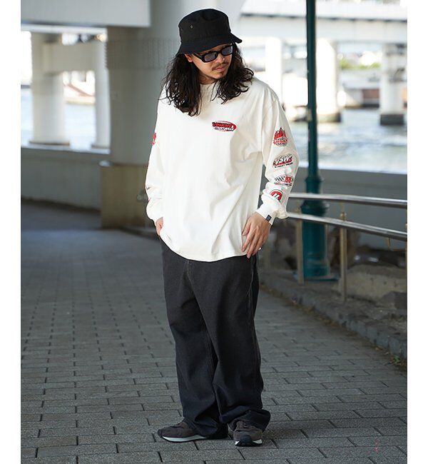 VENCE share style「VISION STREET WEAR ヴィジョンストリートウェア ロゴ袖プリントロンTシャツ」|Tシャツ・カットソー|