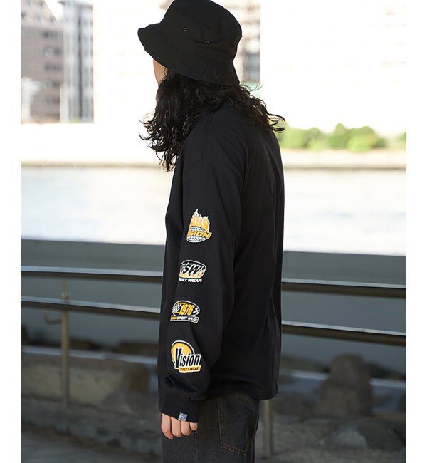 VENCE share style「VISION STREET WEAR ヴィジョンストリートウェア ロゴ袖プリントロンTシャツ」|Tシャツ・カットソー|