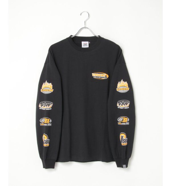 VENCE share style「VISION STREET WEAR ヴィジョンストリートウェア ロゴ袖プリントロンTシャツ」|Tシャツ・カットソー|