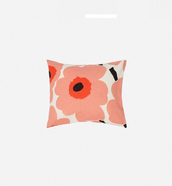 Marimekko「Unikko ピローケース 50&times;60cm」|その他|ｵﾌﾎﾜｲﾄ&times;ｺｰﾗﾙ