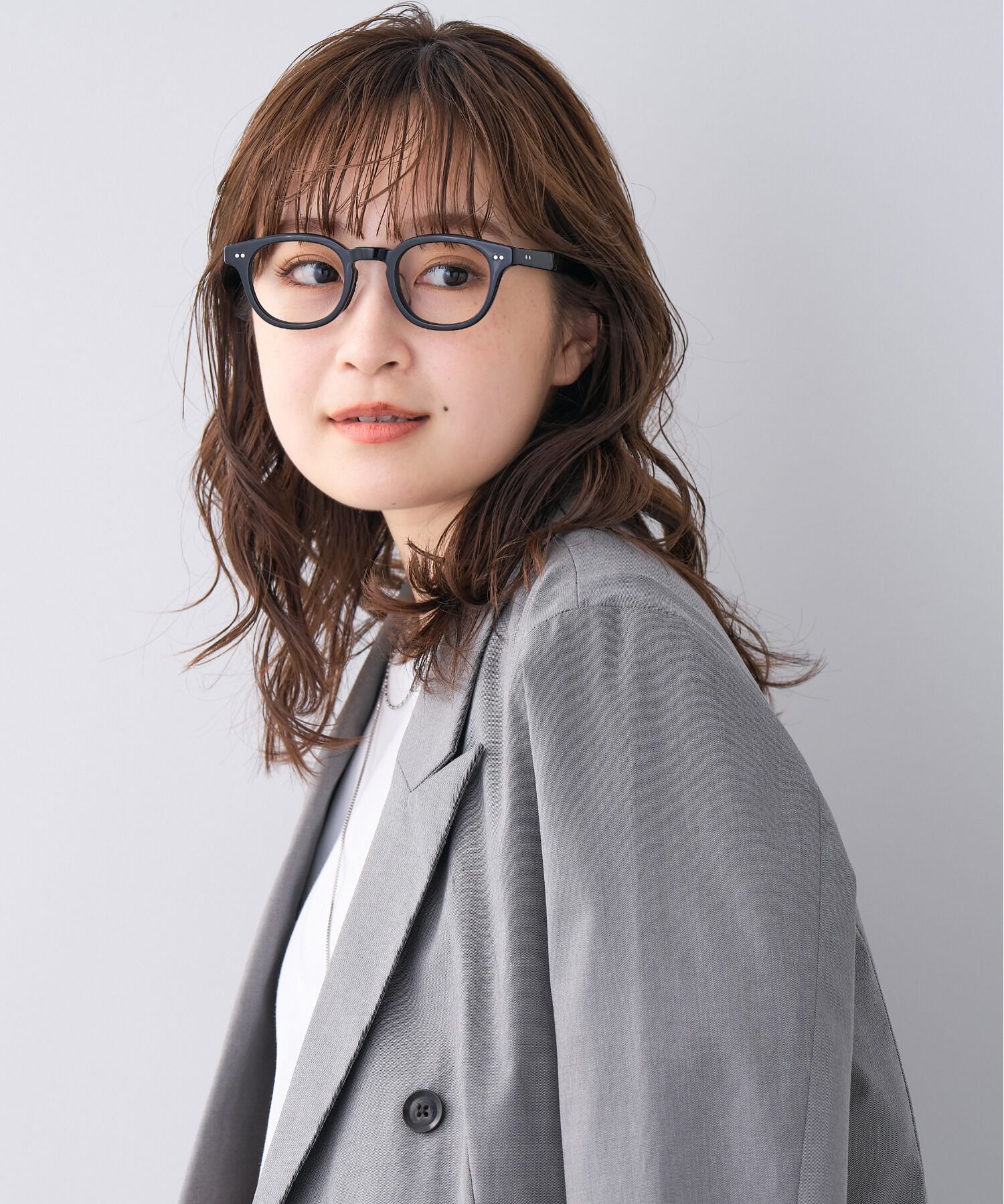  「ウェリントン型 ｜太縁メガネ｜黒縁メガネ｜ ユニセックス｜CLASSIC レンズ交換券付き」|メガネ|