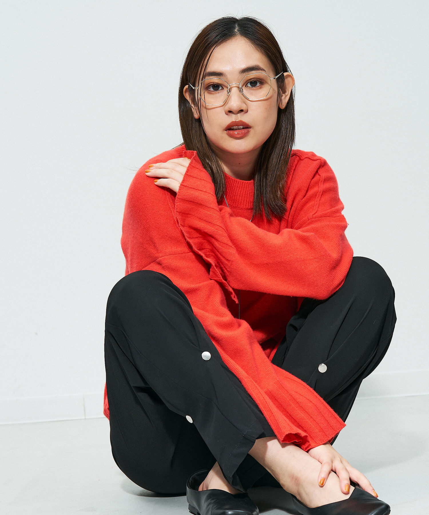  「Zoff｜STUDIO SEVEN｜ウェリントン型 メガネ チタン 軽量 多角形 メタルフレーム レンズ交換券付き 」|メガネ|