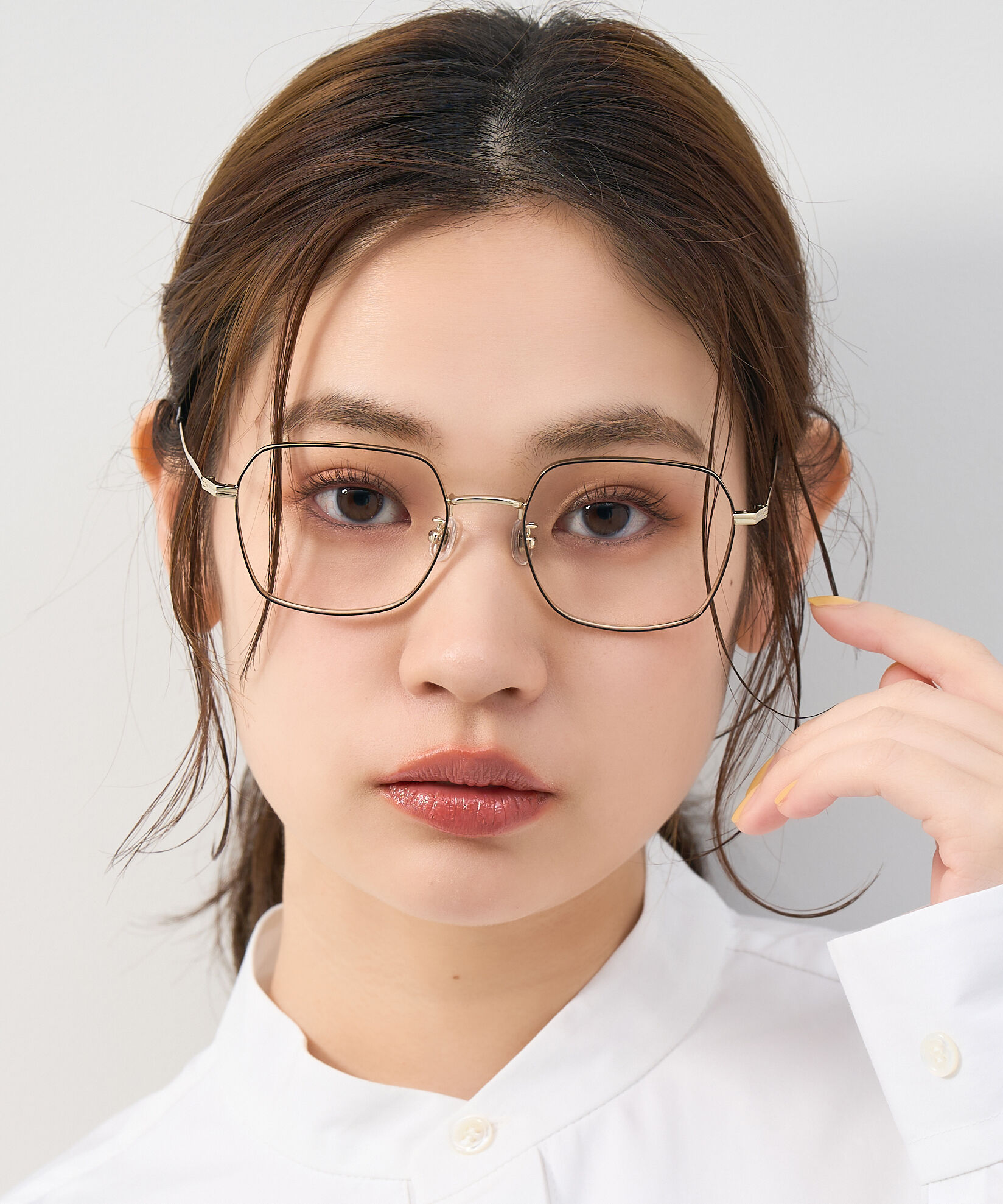  「ウェリントン型 メガネ｜少し角張ったウェリントンフレーム 伊達メガネ 度付きメガネ レンズ交換券付き」|メガネ|ブラック