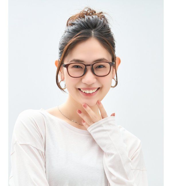  「[ミッキーマウス モデル]型 メガネ ディズニー 軽量 可愛い Disney Collection レンズ交換券付」|メガネ|薄ブラウン1