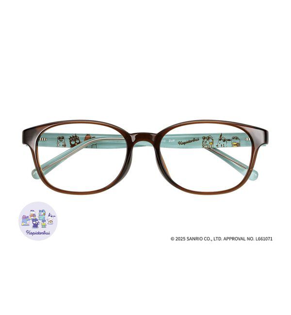  「Zoff｜はぴだんぶい ウェリントン型 メガネ｜伊達・度付きメガネ｜グッズ   レンズ交換券付」|メガネ|