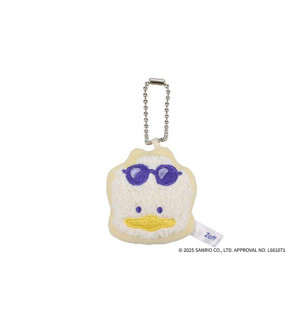  「Zoff｜はぴだんぶい メガネ・サングラス拭き（キーホルダー付き）｜刺繍 スマホクロス｜ギフト グッズ  」|サングラス|イエロー