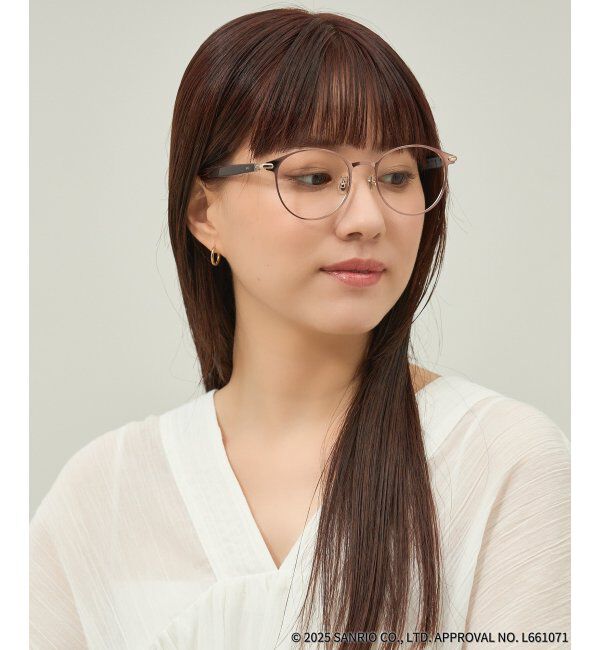  「Zoff｜はぴだんぶい 【タキシードサム モデル】メガネ｜伊達・度付きメガネ｜グッズ   レンズ交換券付」|メガネ|薄ブラウン