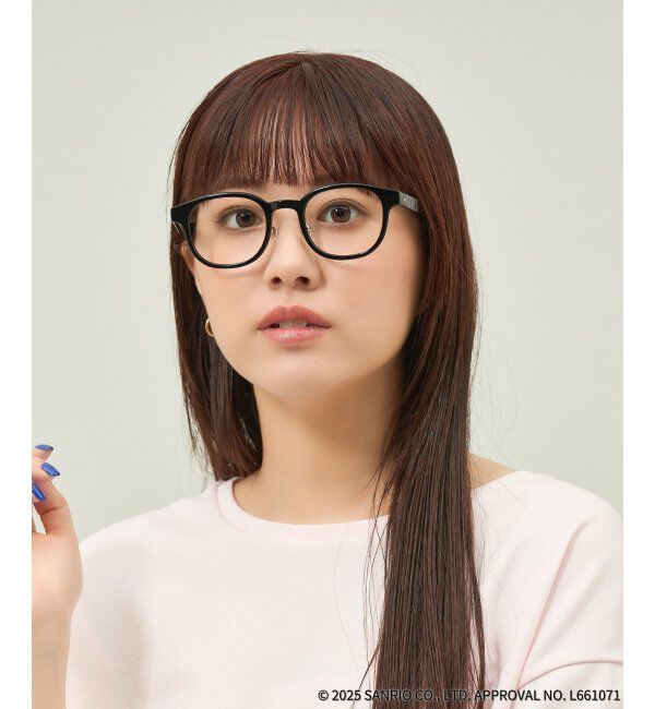  「Zoff｜はぴだんぶい 【バッドばつ丸 モデル】 メガネ｜伊達・度付きメガネ｜グッズ   レンズ交換券付」|メガネ|ブラック