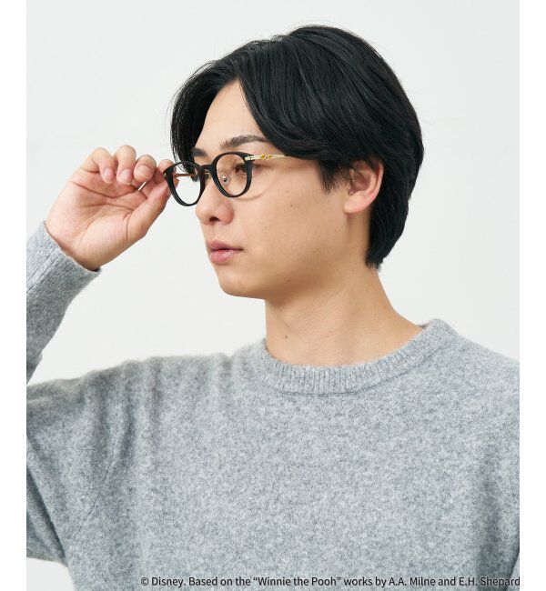  「 ウェリントン型 メガネ | 軽量、眼鏡、くまのプーさん Zoff  レンズ交換券付 レンズ交換券付」|メガネ|