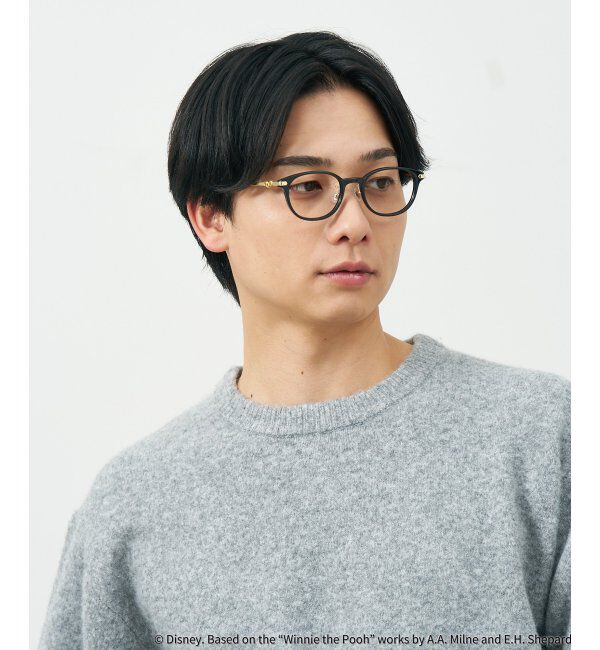  「 ウェリントン型 メガネ | 軽量、眼鏡、くまのプーさん Zoff  レンズ交換券付 レンズ交換券付」|メガネ|