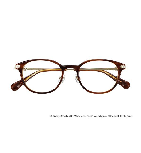  「 ウェリントン型 メガネ | 軽量、眼鏡、くまのプーさん Zoff  レンズ交換券付 レンズ交換券付」|メガネ|
