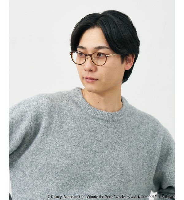  「 ウェリントン型 メガネ | 軽量、眼鏡、くまのプーさん Zoff  レンズ交換券付 レンズ交換券付」|メガネ|