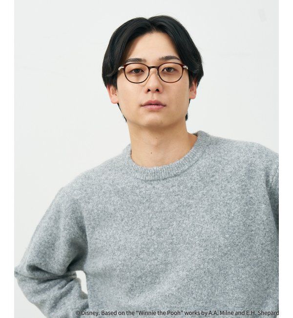  「 ウェリントン型 メガネ | 軽量、眼鏡、くまのプーさん Zoff  レンズ交換券付 レンズ交換券付」|メガネ|