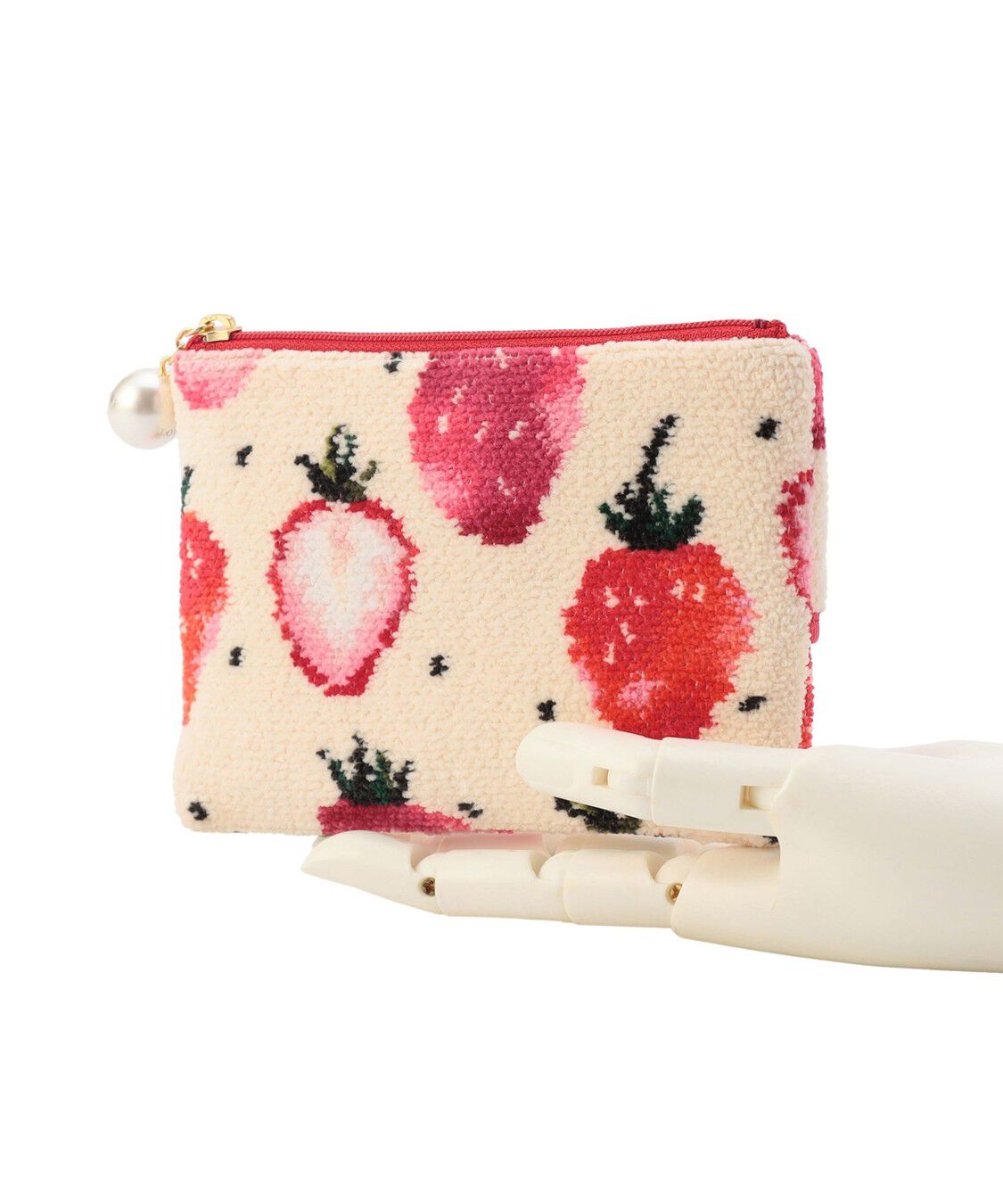 LOVERARY BY FEILER「ストロベリードット　ティッシュポーチ　L/STD-257345」|ポーチ|